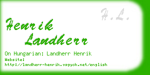 henrik landherr business card